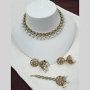 NAFJ Elegant Crystal Pearl Necklace Set Perfectly Polished Look