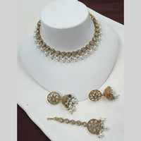 NAFJ Elegant Crystal Pearl Necklace Set Perfectly Polished Look