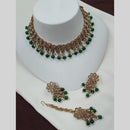 NAFJ Elegant Crystal Pearl Necklace Set Perfectly Polished Look