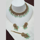 NAFJ Elegant Crystal Pearl Necklace Set Perfectly Polished Look