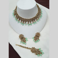 NAFJ Elegant Crystal Pearl Necklace Set Perfectly Polished Look