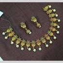 NAFJ Antique Polish Pearl Pota And Austrian Stone Necklace Set 
