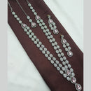 NAFJ Luxury Long Necklace Set Sparkle with Austrian Stones