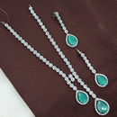 NAFJ  Long Necklace Set Sparkling American Diamond Elegance