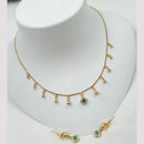 NAFJ Trendy Pota Stone And Austrian Stone Fashion Necklace Set