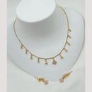NAFJ Trendy Pota Stone And Austrian Stone Fashion Necklace Set