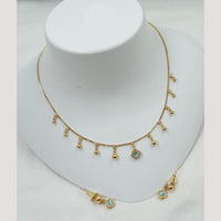 NAFJ Trendy Pota Stone And Austrian Stone Fashion Necklace Set