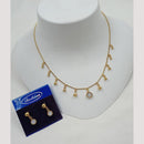 NAFJ Trendy Pota Stone And Austrian Stone Fashion Necklace Set