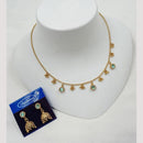NAFJ Trendy Pota Stone And Austrian Stone Fashion Necklace Set
