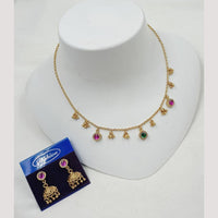 NAFJ Trendy Pota Stone And Austrian Stone Fashion Necklace Set