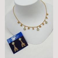 NAFJ Trendy Pota Stone And Austrian Stone Fashion Necklace Set