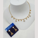 NAFJ Trendy Pota Stone And Austrian Stone Fashion Necklace Set