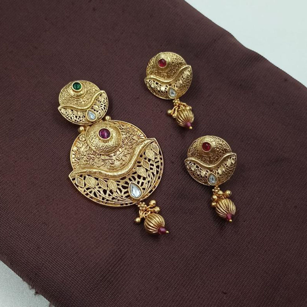 NAFJ Handcrafted Heritage Floral Design Pendant Set