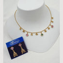 NAFJ Lightweight Ethnic Necklace Set with Matching Earrings
