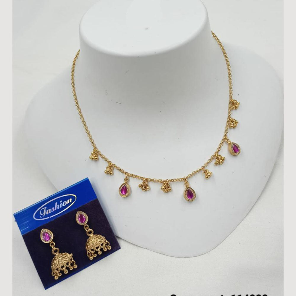 NAFJ Pota Stone Stylish Minimalist Necklace Set