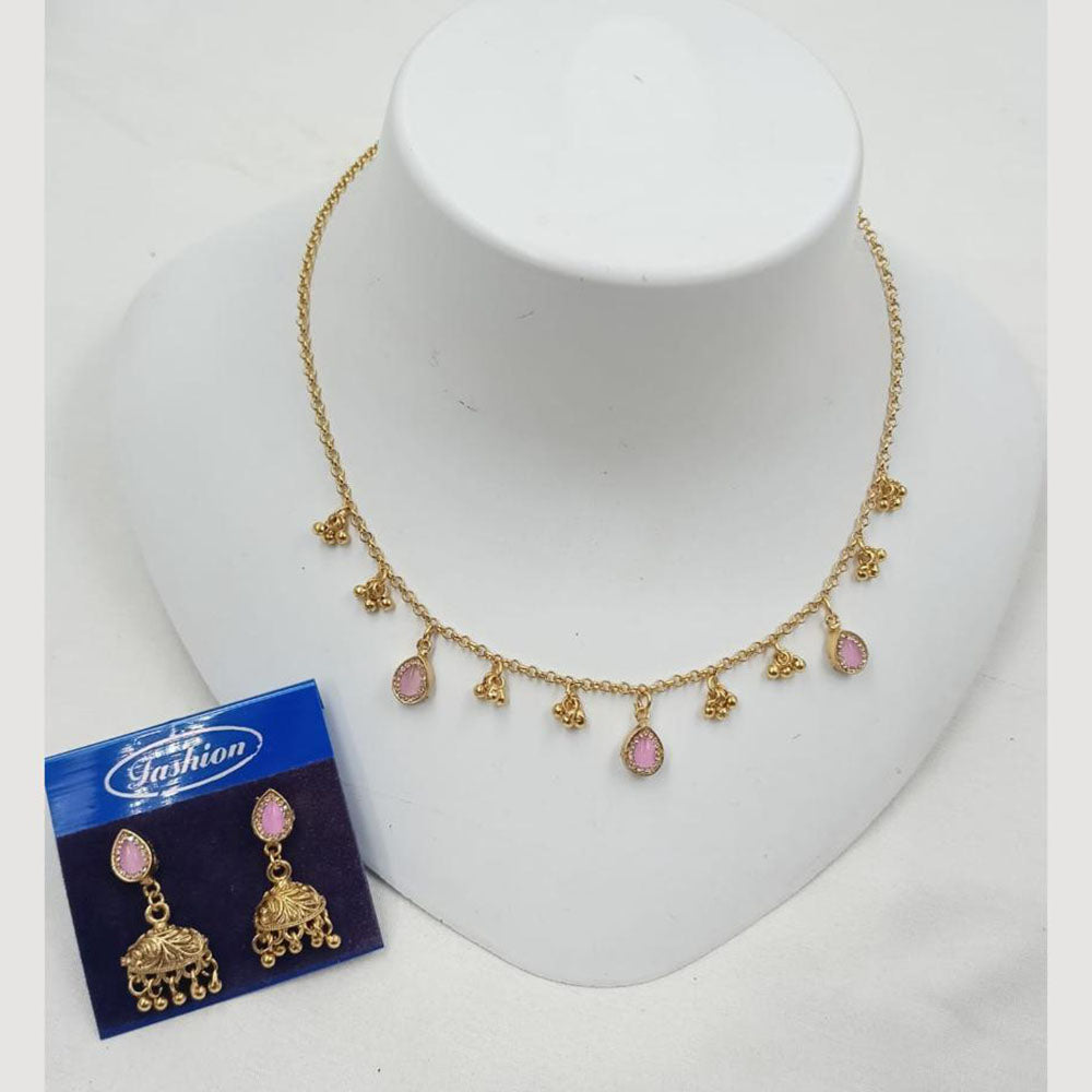 NAFJ Pota Stone Stylish Minimalist Necklace Set