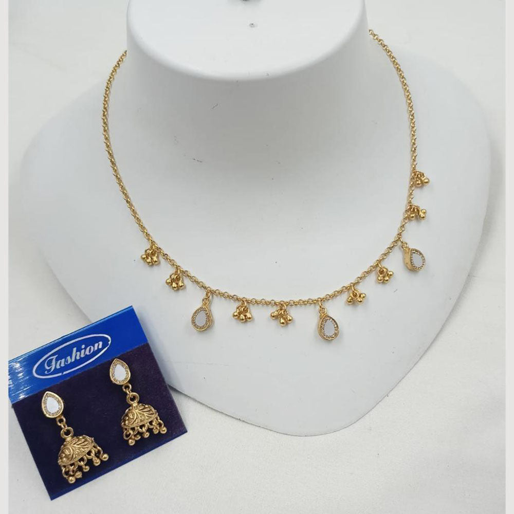 NAFJ Pota Stone Stylish Minimalist Necklace Set