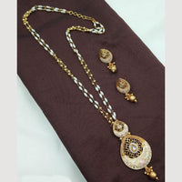 NAFJ Beaded Chain Elegant Filigree Pendant Set