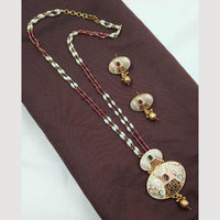 NAFJ Designer Long Pendant Set with Pearl Beads