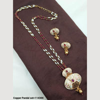 NAFJ Designer Long Pendant Set with Pearl Beads