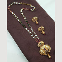 NAFJ Designer Long Pendant Set with Pearl Beads
