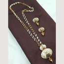 NAFJ Designer Long Pendant Set with Pearl Beads