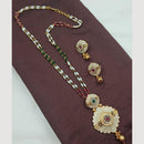 NAFJ Floral Designer Long Pendant Set with Pearl Beads