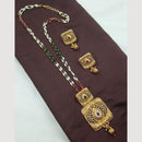NAFJ Designer Long Pendant Set with Pearl Beads
