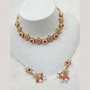 NAFJ Elegant Pota And Pearl Beaded Choker Necklace Set