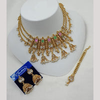 NAFJ Elegant Pota And Pearl Choker Necklace Set