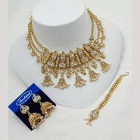 NAFJ Elegant Pota And Pearl Choker Necklace Set