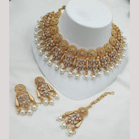 NAFJ Elegant Pota And Pearl Choker Necklace Set