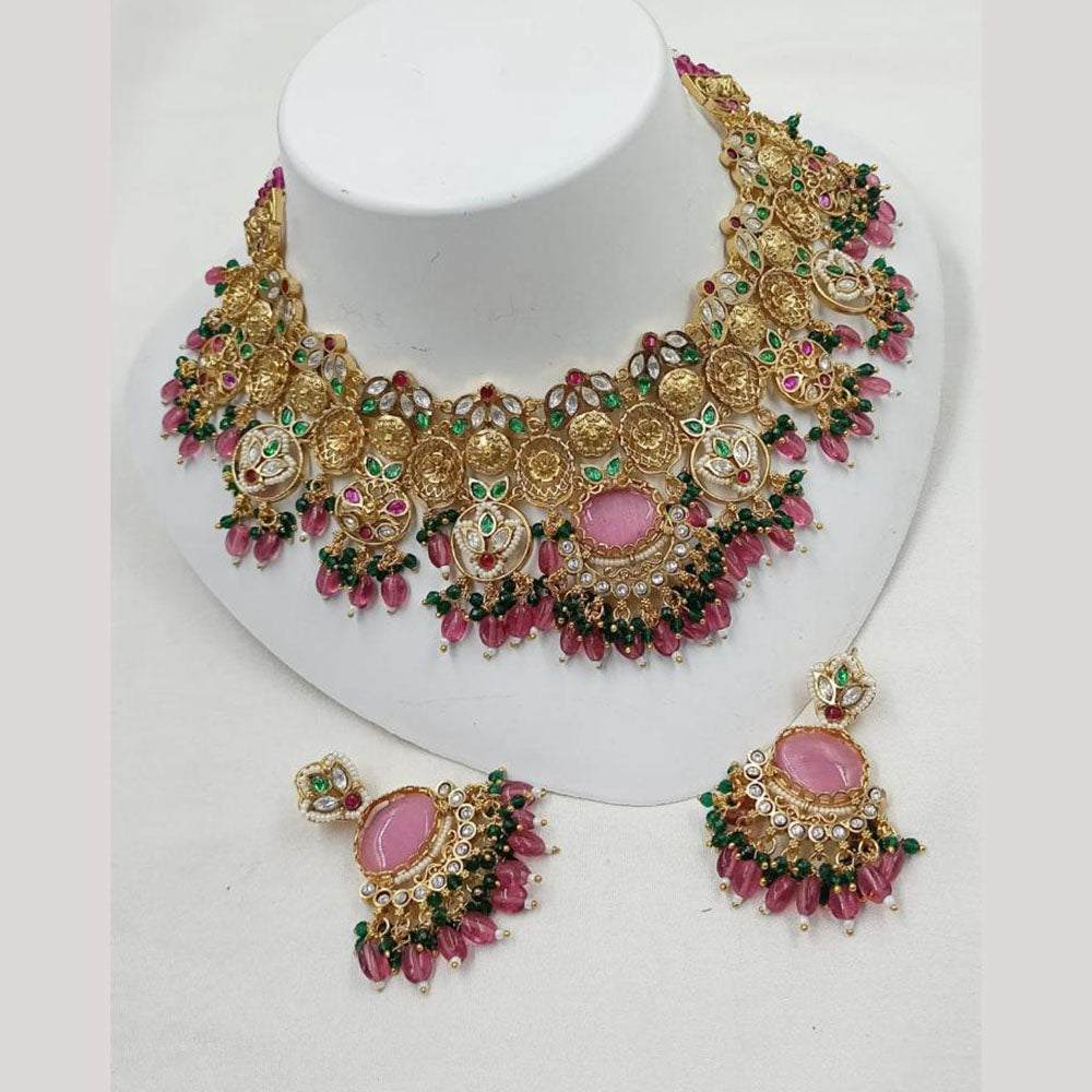 NAFJ Elegant Pota And Beads Choker Necklace Set