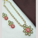 NAFJ Royal Crystals With Pota Meenakari Necklace Set 