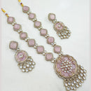 NAFJ Heritage Style Kundan And Austrian Stone Ethnic Necklace Set