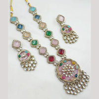 NAFJ Heritage Style Kundan And Austrian Stone Ethnic Necklace Set