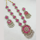 NAFJ Heritage Style Kundan And Austrian Stone Ethnic Necklace Set