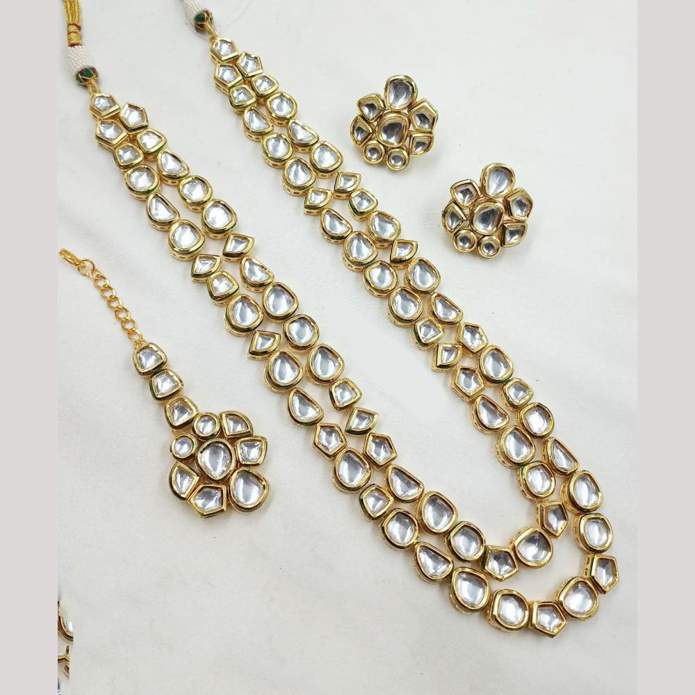NAFJ Heritage Style Kundan Long Necklace Set
