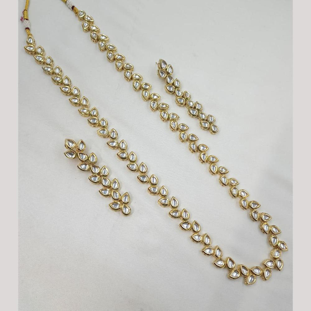 NAFJ Heritage Style Kundan Long Necklace Set