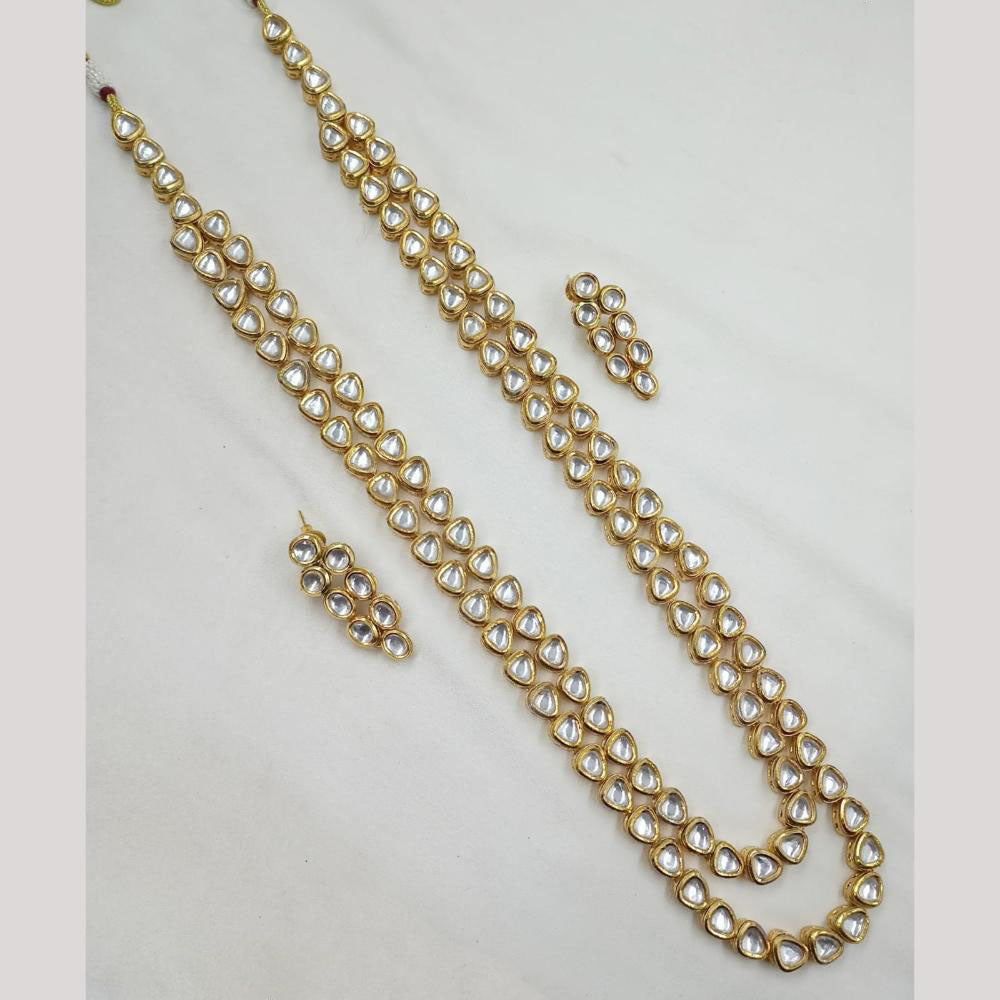 NAFJ Heritage Style Kundan Long Necklace Set