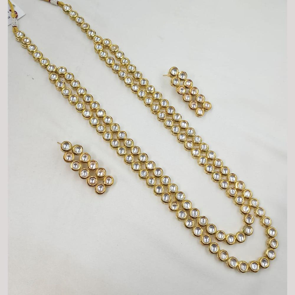 NAFJ Heritage Style Kundan Long Necklace Set