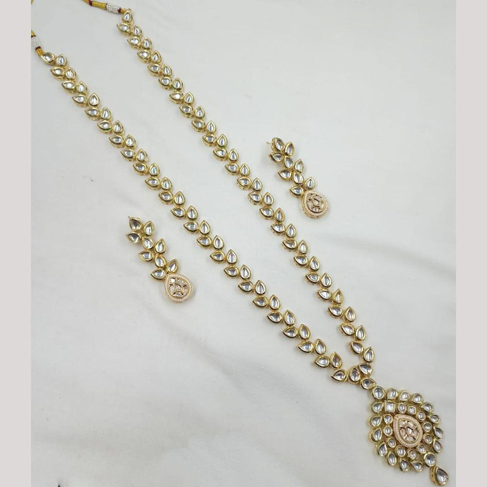 NAFJ Heritage Style Kundan Long Necklace Set