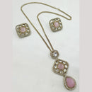 NAFJ Elegant Polki Kundan Stone Designer Pendant Set
