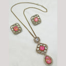 NAFJ Elegant Polki Kundan Stone Designer Pendant Set
