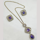 NAFJ Elegant Polki Kundan Stone Designer Pendant Set
