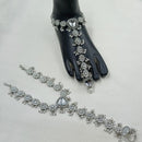 NAFJ Anklet Kundan Stone And Pearl Anklet \ Payal Beauty for Your Feet