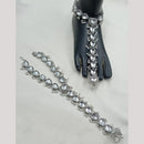 NAFJ Anklet Kundan Stone And Pearl Anklet \ Payal Beauty for Your Feet