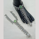 NAFJ Anklet Kundan Stone And Pearl Anklet \ Payal Beauty for Your Feet