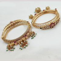 NAFJ Classic Pota Stone And Pearl Bangles Set