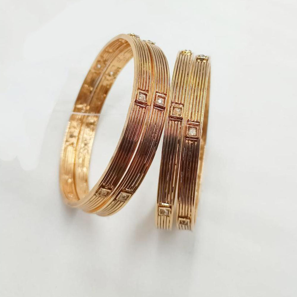 NAFJ Classic Crystal Stone Bangles Set